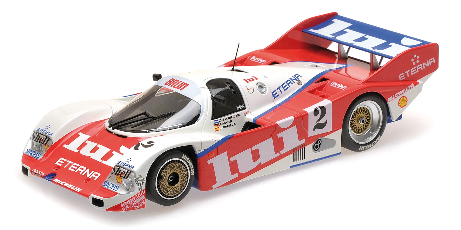 1987 Porsche 962 C 962C Brun 1000 km Nürburgring Mass Larrauri 1:18 Minichamps