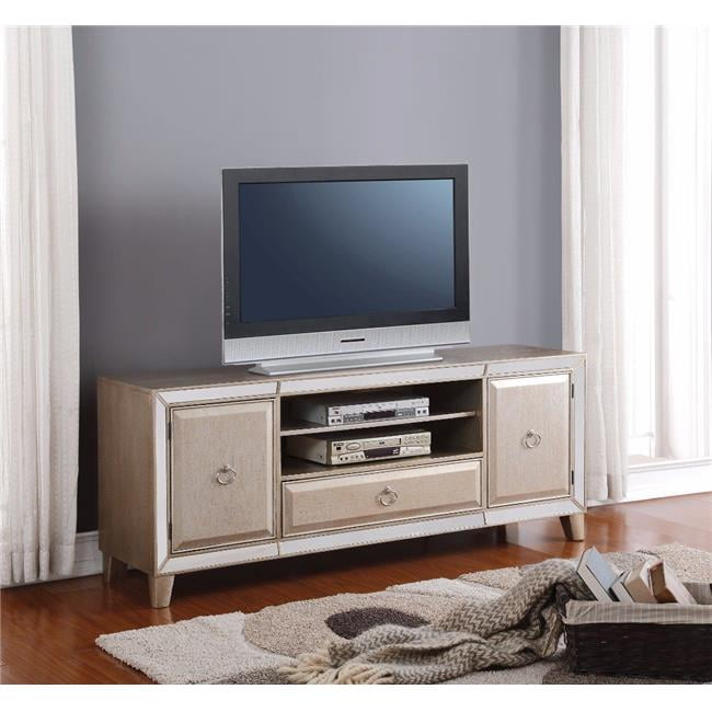 Spacious TV Stand, Antiqued Gold