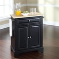 thumbnail image 2 of Pemberly Row Natural Wood Top Portable Kitchen Island in Black, 2 of 7