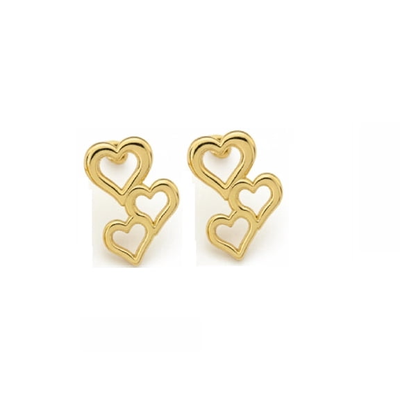Gold Stud Heart Earrings for Women Non Tarnish Studs Earrings - Earring Stud Sets for Women 14K Gold Plated Hypoallergenic Gold Trendy Jewelry for Women