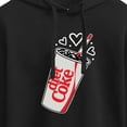 thumbnail image 3 of Diet Coke - Heart Bubbles - Juniors Cropped Pullover Hoodie, 3 of 5