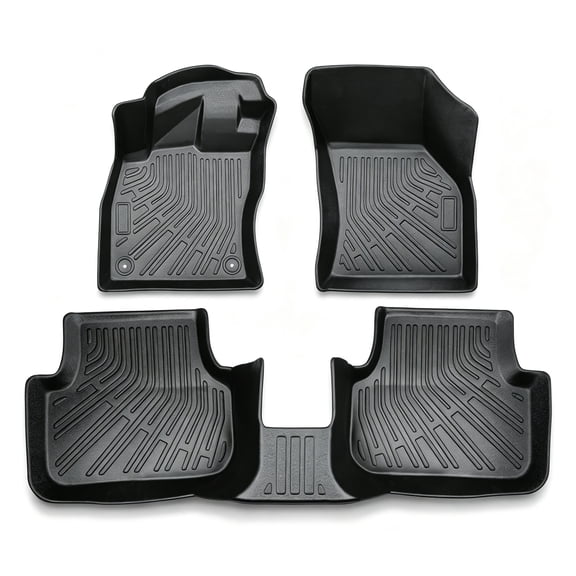 Findmall Floor Mats Liner Front & 2nd Replacement for VW Jetta A7 2019-2026 Black TPE All-Weather