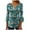 Mint Green, variant on Fesfesfes Women Plus Size Tops Women Fashion Printed Casual V-Neck 3/4 Sleeve T-Shirt Blouse Tops Layering Shirts for Women 6(M)