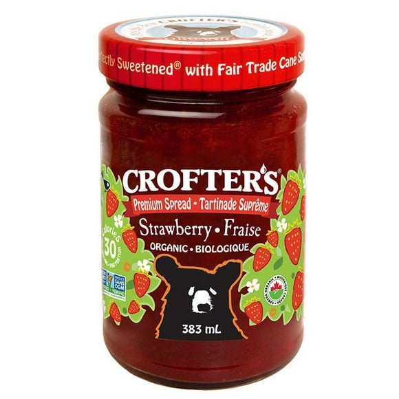 Tartinade de fruits biologique suprême à la fraise de Crofter's 383 ml