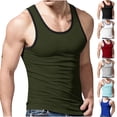 thumbnail image 3 of guisaled Men's Ribbed Gym Tank Tops Fitness Workout Muscle Sleeveless Bodybuilding Tee Shirt Quick Dry Strech Training Tank Top, 3 of 8