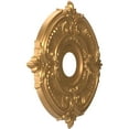 thumbnail image 2 of Ekena Millwork 16"OD x 3 1/2"ID x 1"P Attica Thermoformed PVC Ceiling Medallion (Fits Canopies up to 5 5/8"), Bright Coat Gold, 2 of 10