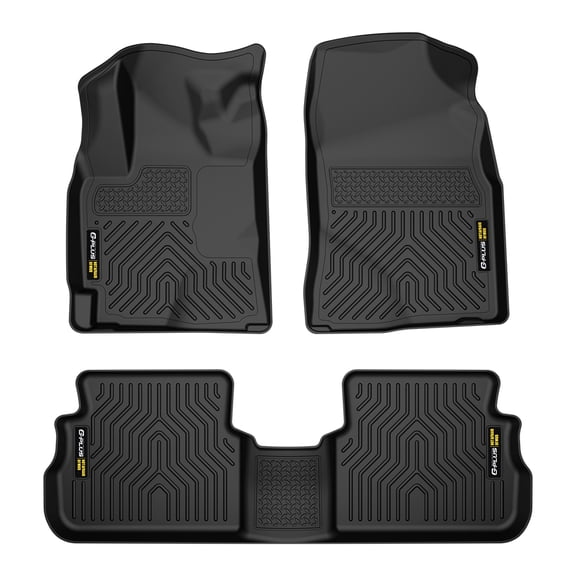 Floor Mats Fit for Toyota Corolla/Matrix 2009-2013/Fits Pontiac Vibe 2009-2010 TPE All Weather Full Cover Protection 3 Piece,Black Floor Liners