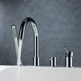 thumbnail image 2 of Kibi Circular Deck Mounted Bathtub Faucet with Hand Shower, 2 of 3
