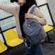 thumbnail image 3 of Guardurnaity Mochila escolar de moda para mujer, bolso de hombro elegante y funcional, bolso de hombro de Color puro Mochilas gris, 3 of 6
