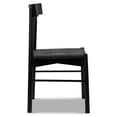 thumbnail image 3 of Poly and Bark Poly & Bark Hamm Dining Chair - Solid Wood with Woven Seat Pitch Black, 3 of 5