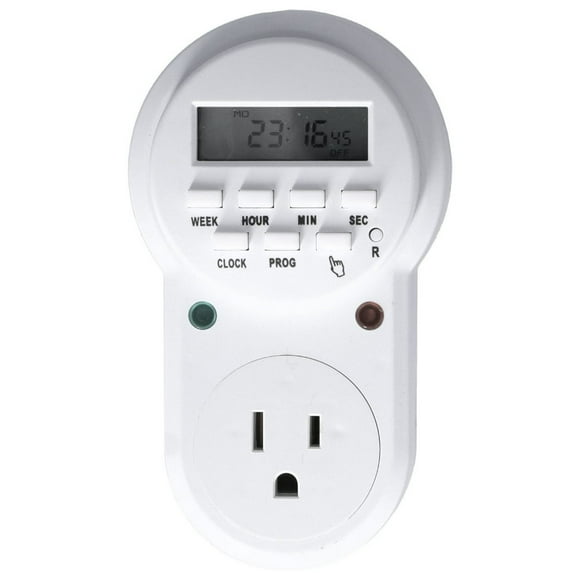 QUTETN Timer Outlet Digital Programmable Outlet Timer for Electrical Outlets Lights and Home Appliances