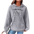 thumbnail image 2 of Chandail en Molleton pour Femmes Mode Femmes Imprimé Col Rond Manches Longues Hauts Ample Chandail en Molleton à Capuche Pull Blouse, 2 of 3