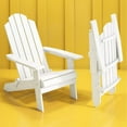 thumbnail image 6 of WINSOON All Weather HIPS Folding Adirondack Chair Outdoor Patio Chairs Set of 4, White Finish, 6 of 10