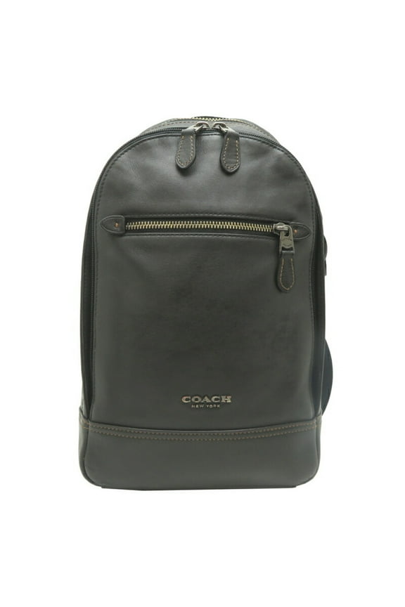 Pre-Owned Coach Men's Body Bag F37598 Leather Brown (Good)