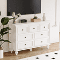 thumbnail image 2 of Zzistar 7 Drawer Dresser, Vintage Wood Drawer Dresser Chest of Drawer Storage Cabinet, 2 of 10