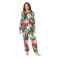 thumbnail image 2 of FORMRS Onesies Pajama for Adults Unisex Hoodie Winter Jumpsuit One Piece Sleepwear, Sizes S-2XL, Red Apple Pattern, 2 of 7