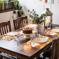 thumbnail image 6 of Orange Fall Thanksgiving Pumpkin Placemats Set of 4, Retro Autumn Maple Leaf Table Mats Washable Heat-Insulation Non-Slip Place Mats for Kitchen Dinner Table Indoor Outdoor Decor,13x19 Inch White, 6 of 9
