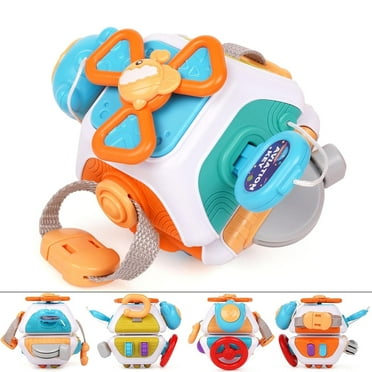 10 in 1 Busy Cube Toy for Toddlers Kids, Montessori Sensory Activities Busy Board, Fidget Cube Autism Learning Travel Toys, Baby Gifts for Christmas