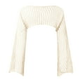 thumbnail image 4 of Aihuaihua Crochet Shrugs for Women Y2K Hollow Out Bolero Shrug See Through Cropped Knit Sweater Top, 4 of 9