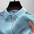 thumbnail image 5 of Mens Polo Shirts Textured Short Sleeve Casual Collared Shirt Moisture Wicking Quick Dry, 5 of 6