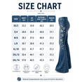 thumbnail image 3 of EMMIOL Women's Mid-Rise Stretchy Flare Bell Bottom Jeans Vintage 90s Y2K Floral Embroidery Denim Pants, 3 of 6