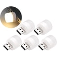 thumbnail image 2 of 10 luces USB de noche, mini bombilla LED, sin sensor de luz, enchufable, blanco cálido y blanco, compacta, ideal para dormitorio, cocina, 2 of 5