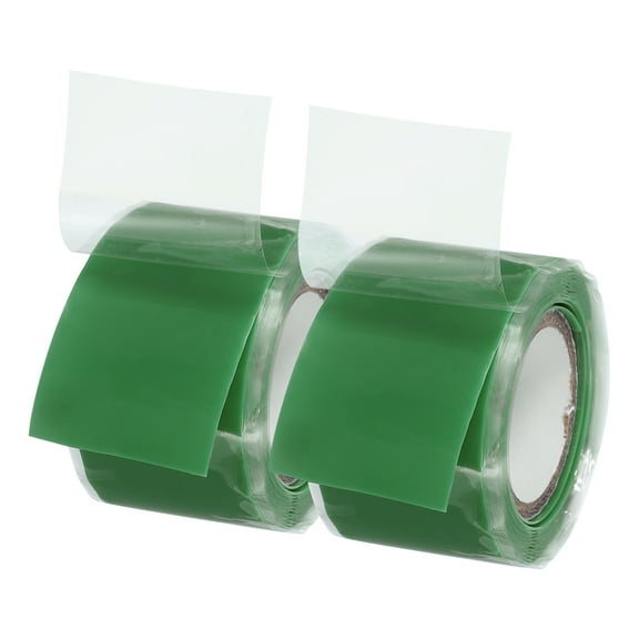 Uxcell Grip Tape, Self-Fusing Silicone Tape 5ft, Sealing Repair Wrap Tape, Green 2 Pcs