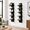 Black-5 Tier(2 Pack), variant on 2 Pack 5 Tier Wall Shunit - Narrow Smooth Laminate Finish Vertical Column Decor Mount Floating Storhome Organizer Tall Tower Utili