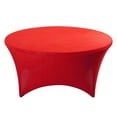 thumbnail image 3 of Balsa Circle 60" Spandex 5 Feet Round Fitted Stretchable Tablecloth Red, 3 of 8