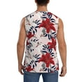 thumbnail image 4 of Fotbe Men's Lilies Flowers Print Men's Sleeveless Muscle Tank Tops Casual T-Shirts for Gym Workout Beach-X-Large, 4 of 8