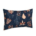 thumbnail image 2 of Naloa Autumn Leaves With Blue Pillowcase, Throw Pillowcase, Wrinkle-Free, Stain-Resistant with Hidden Zipper for Bedroom Sofa - 14"x20", 2 of 9