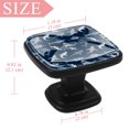 thumbnail image 4 of 4 Pcs Square Cabinet Handle Cupboard Knob Drawer Pulls Handle Shark Drawer Knobs with Screws Furniture Decoration, 4 of 7