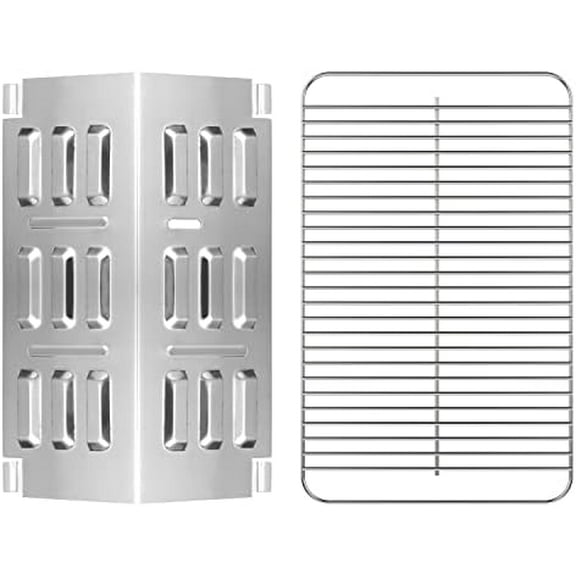 9201 Stainless Steel Flavorizer Bar and 80631 Stainless Steel Grill Grate, Flavorizer Bar for Weber Go-Anywhere Gas Grill, Grill Grate for Weber Go-Anywhere Gas and Charcoal Grill$$Garden & Patio