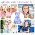 thumbnail image 6 of Aideaone Girls Dresses Ruffle Sleeveless A-Line Cute Church Dress Flutter Hem Butterfly Sundress with Belt 7-13 Years, 6 of 7
