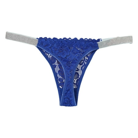 Womens Underwear Sexy Bulk Panties for Women Thong plus Size Women s Mid Waist Sexy Solid Color Lace Thong Peach Panties Thong Panties