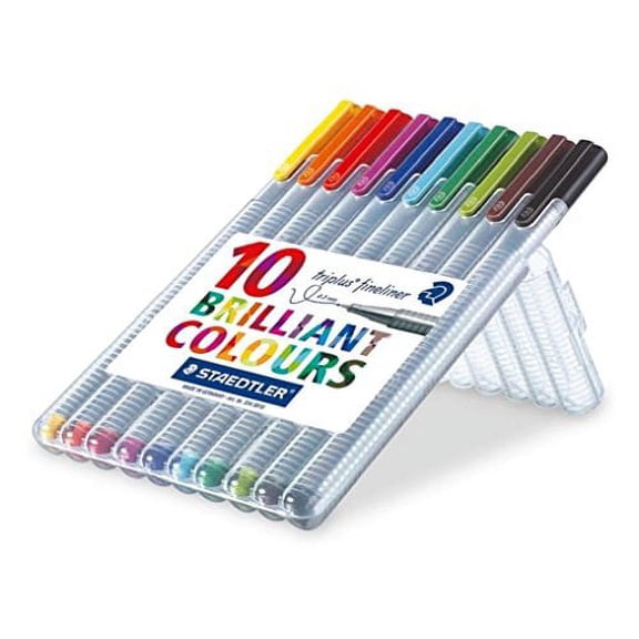 Staedtler Triplus Fineliner 0.3 mm Porous Point Pen 334 - SB10, 10 pack