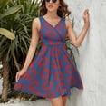 thumbnail image 3 of Phish Donut Women's Tank Dress V Neck Sleeveless Summer Sundress, 3 of 7