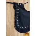 thumbnail image 2 of Hilason Western Adult Pro Rodeo Bronc Bull-Riding Genuine Leather Chinks Chaps, 2 of 4