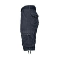 thumbnail image 3 of Men's Belted Cargo Shorts 100% Cotton Distressed Washed Style, 3 of 5