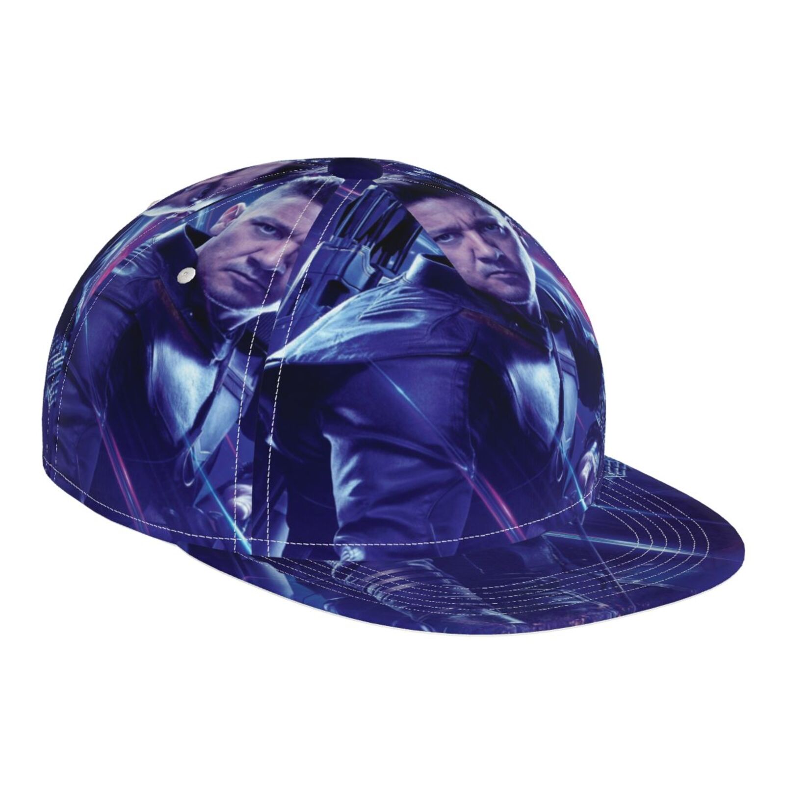 Flat Bill Brim Adjustable Baseball Cap 