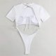 thumbnail image 3 of Traje de baño de una pieza para mujer, conjuntos de bikini para mujer, traje de baño de una pieza de color liso con tanga en la espalda para mujer, traje de baño de bikini para mujer, 3 of 4