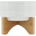 thumbnail image 5 of Sagebrook Home Ceramic 8" Planter On Stand, Speckled White, 5 of 7