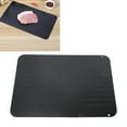 thumbnail image 3 of Quick Defrosting Tray, Black Home Restaurant Kitchen Aluminum Alloy Mellow Thawing Plate Fast Defrosting Tray for Meat and Food Fruit Quick Defrosting Plate Board, 3 of 7