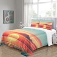 2/3Pcs Sunset Beach Quilt Cover Set Teen Adult High Quality Bedding