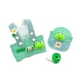 thumbnail image 2 of Soft Cute Cartoon Pet Harness and Leash Set, Adjustable Chest Harness with UV Protection Cap, 3-Piece, Multiple Sizes for Small Dogs and Cats (Green,L), 2 of 7