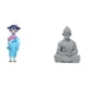 thumbnail image 1 of Muñeca Geisha Japonesa,Muñeca geisha con kimono japonés,adorno tradicional,Estatua de mono,Estatua de Buda Mono para Interior y Exterior Budista,Figura en miniatura de alguien, 1 of 8
