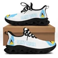 thumbnail image 1 of Zapatillas deportivas de malla con cordones y estampado de la bandera de Santa Lucía para niñas, zapatos de plataforma informales, ligeros y cómodos para mujer, 1 of 6