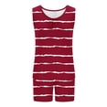 thumbnail image 5 of cfhntfmh 2 Piece Lounge Set for Women Stripe Sleeveless Tee Shirts with Shorts Casual Summer Loungewear Shorts Sets, 5 of 5