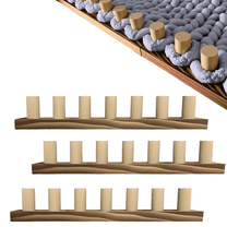 FVDPWYE Blanket Loom for Chunky Yarn Hand Knitting Wooden Loom Solid Wood Base & Pegs for Chunky Knit Blanket for Relaxation Portable