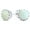 White, variant on Womens Iridescent Opal Crown Stud Earrings Rose Gold & Sterling Silver 6MM Birthstone